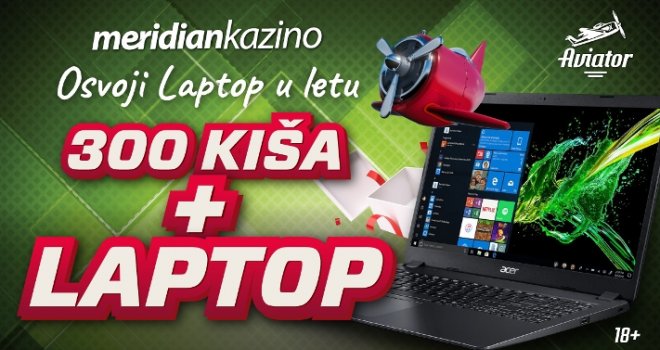 Samo Meridian kazino: Zaigraj Aviator i osvoji laptop!