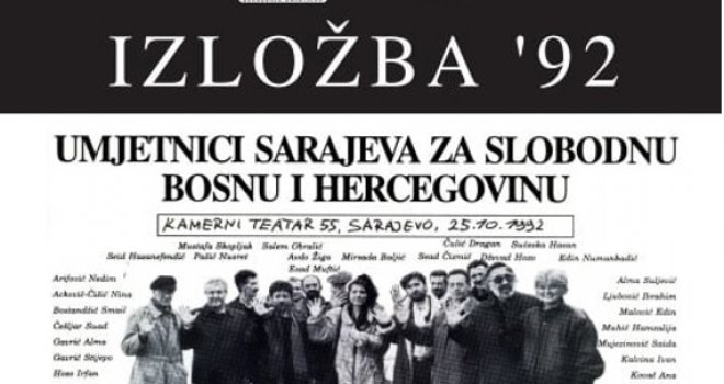 Ne propustite ovaj sjajan projekat: 'Izložba '92: Umjetnici Sarajeva za slobodnu BiH' u BKC