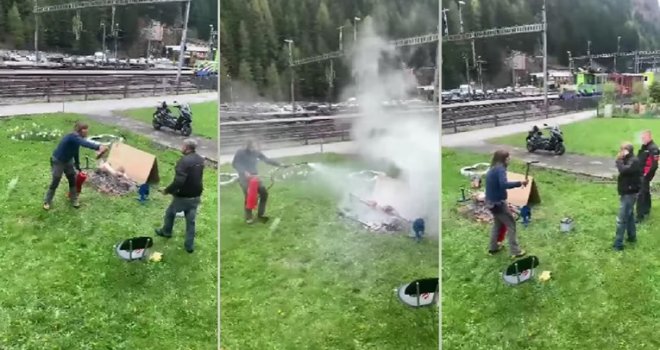 Balkanac okrenuo janje u dvorištu, Švicarac ga gasio požarnim aparatom i vikao: 'Jugoslaven'