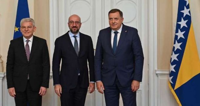 Džaferović i Dodik primili predsjednika Evropskog vijeća Charlesa Michela: Tema razgovora - put BiH u EU