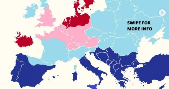 Karta Evrope prema velikodušnosti domaćina: Jesu li građani BiH gostoljubivi?