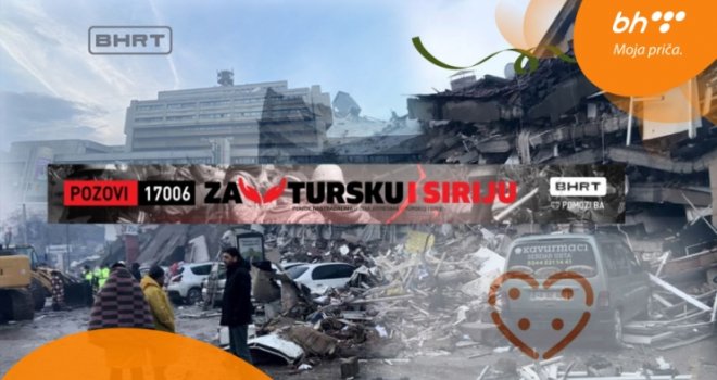 BH Telecom obezbijedio tehničku podršku za emisiju Teleton - prikupljanje pomoći stradalima u Turskoj i Siriji