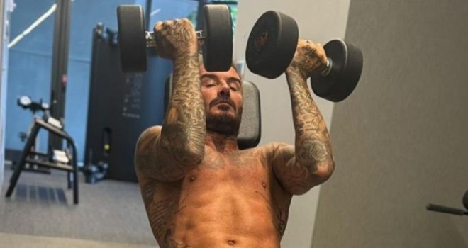 'Ne želim da moja žena ovo vidi': David Beckham fotografijom iz teretane zapalio internet