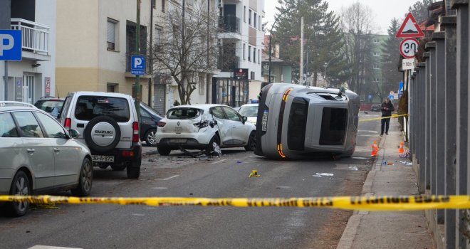 Scene kao iz krimi filma: Pucnjava u Sarajevu, na licu mjesta prevrnut automobil