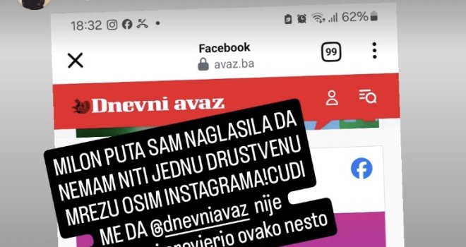 Šemsa Suljaković nakon vijesti o poruci Karleuši: Nemam društvene mreže osim Instagrama!