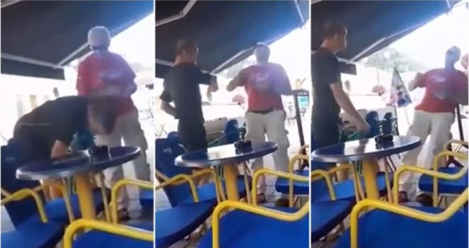 A gdje je policija? Konobar nokautirao starijeg gosta u bašti kafića u Gračanici!