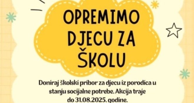 Udruženje 'Ruku na srce' i ove godine organizuje akciju 'Opremimo djecu za školu'